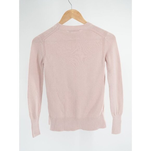 Everlane Long sleeve ribbed neck & cuff 100 % cotton sweater Blush  Pink | XXS - Picture 5 of 5
